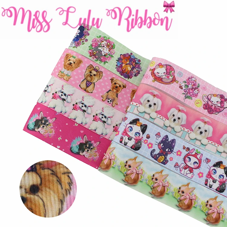 16mm-75mm Cartoon Dog Cute Cat Animal Series Printed Grosgrain/Foe Ribbon DIY Hair Bowknots Gift Packing 50yards/roll
16mm-75mm Cartoon Dog Cute Cat Animal Series Printed Grosgrain/Foe Ribbon DIY Hair Bowknots Gift Packing 50yards/roll