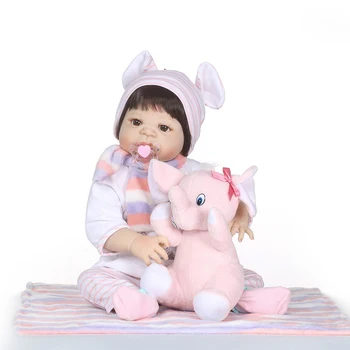 57cm Full Body Silicone Reborn Baby girl Doll Toys Play House Bathe Toy Newborn Baby Birthday Gift bebes reborn bonecas
57cm Full Body Silicone Reborn Baby girl Doll Toys Play House Bathe Toy Newborn Baby Birthday Gift bebes reborn bonecas