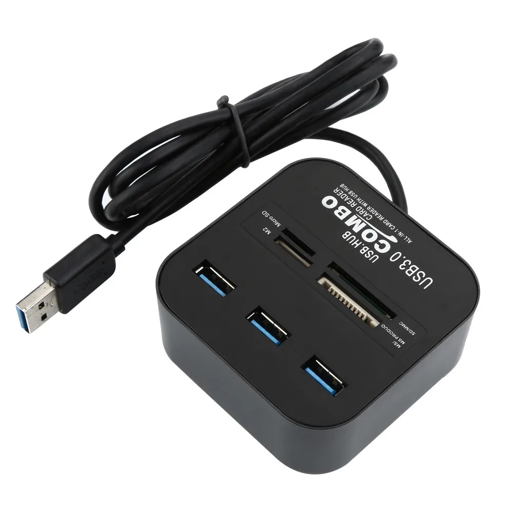 

No need drive program. USB 3.0 All In1 Card Reader Charger 3 Ports Hub SD/TF MMC M2 Ms For Pro PC Hot play and plug