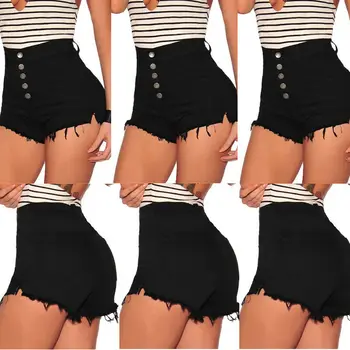 Hot Summer Women Casual High Waisted Short Mini Button Short Pants Black White Sexy Shorts
Hot Summer Women Casual High Waisted Short Mini Button Short Pants Black White Sexy Shorts
