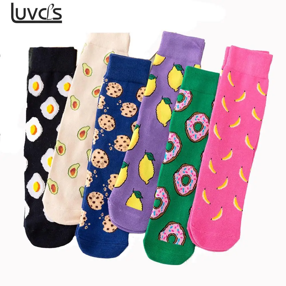Women Socks Funny Cute Cartoon Fruits Banana Avocado Lemon Egg Cookie Donuts Food Happy Japanese Harajuku Hip Hop Cotton Socks
Women Socks Funny Cute Cartoon Fruits Banana Avocado Lemon Egg Cookie Donuts Food Happy Japanese Harajuku Hip Hop Cotton Socks