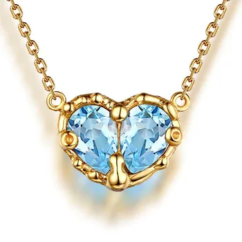Red Trees Fine Jewelry 925 Sterling Silver Natural Blue Topaz Pendant Necklace For Women Real Heart Shape Gemstone Necklace
Red Trees Fine Jewelry 925 Sterling Silver Natural Blue Topaz Pendant Necklace For Women Real Heart Shape Gemstone Necklace