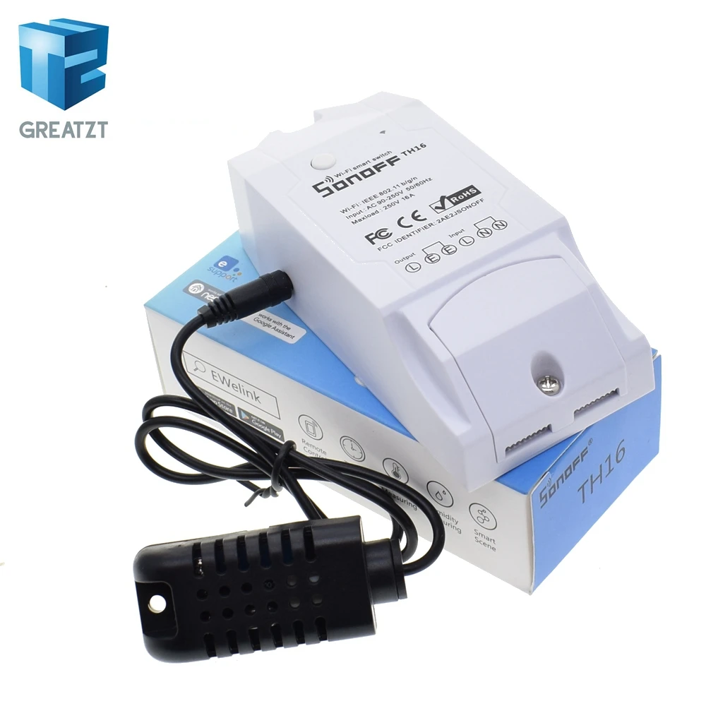 Sonoff TH16 Smart Wifi Switch Monitoring Temperature Humidity Wifi Smart Switch Home Automation Kit Works With Alexa Google Home
Sonoff TH16 Smart Wifi Switch Monitoring Temperature Humidity Wifi Smart Switch Home Automation Kit Works With Alexa Google Home