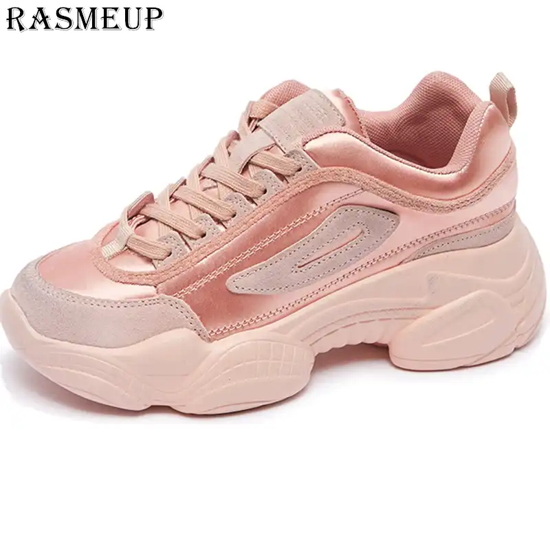 pink leather trainers womens