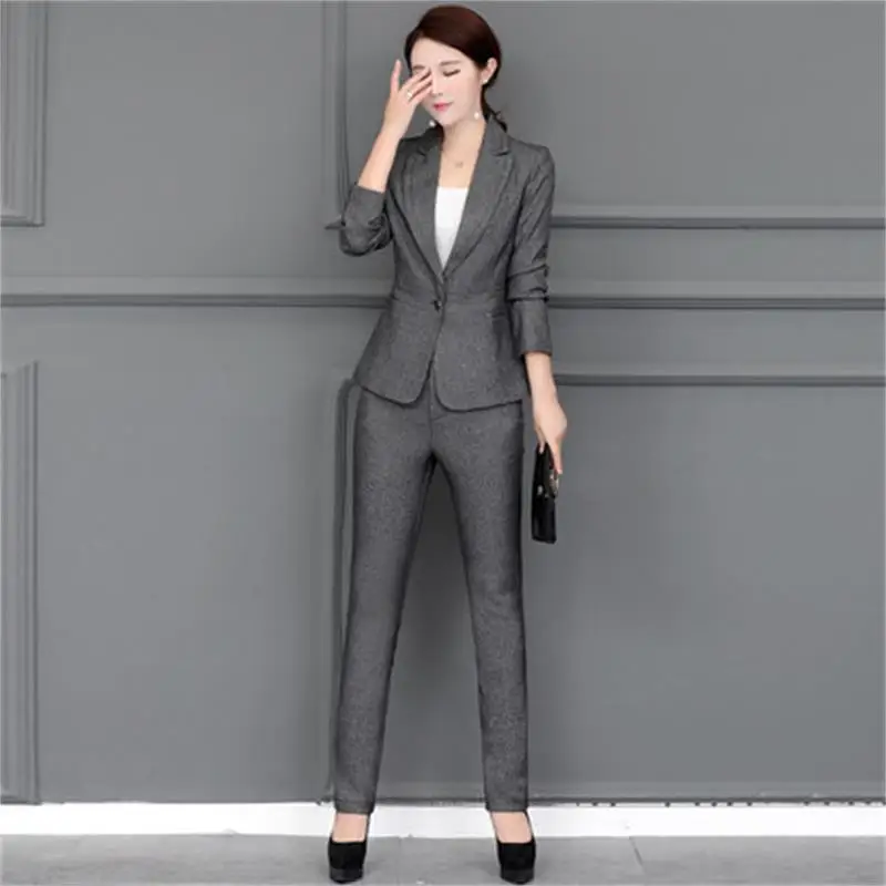 Fall Winter Formal Fashion Interview Blazer Women Business Suits Pant and Blazers Set Elegant Office Uniform Designs OL Style TT
Fall Winter Formal Fashion Interview Blazer Women Business Suits Pant and Blazers Set Elegant Office Uniform Designs OL Style TT