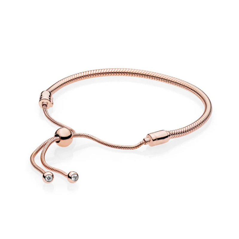 2018 New 925 Sterling Silver Sliding Rose Gold Clear CZ Bracelets & Bangles Fit European Charm Beads For Women Gift Diy Jewelry
2018 New 925 Sterling Silver Sliding Rose Gold Clear CZ Bracelets & Bangles Fit European Charm Beads For Women Gift Diy Jewelry