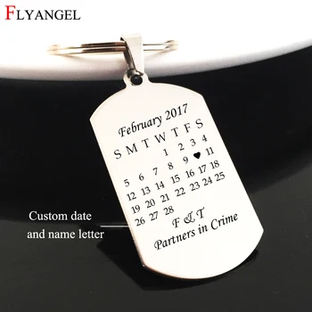 Customized Personalized Keyring Dog Tag Calendar Keychain, Custom Initial Name Date Key Chain Gifts for Couples Women Valentine
Customized Personalized Keyring Dog Tag Calendar Keychain, Custom Initial Name Date Key Chain Gifts for Couples Women Valentine