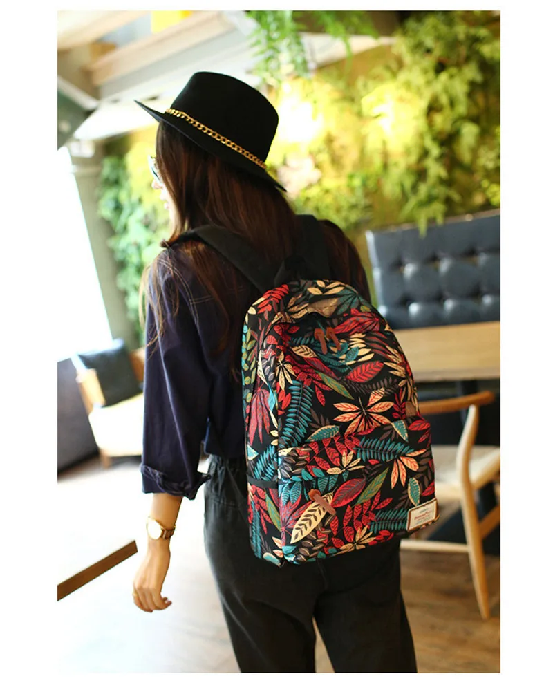 Women USB charging laptop backpack for teenage girls school backpack bag Printing Female Backpacks for college students 15