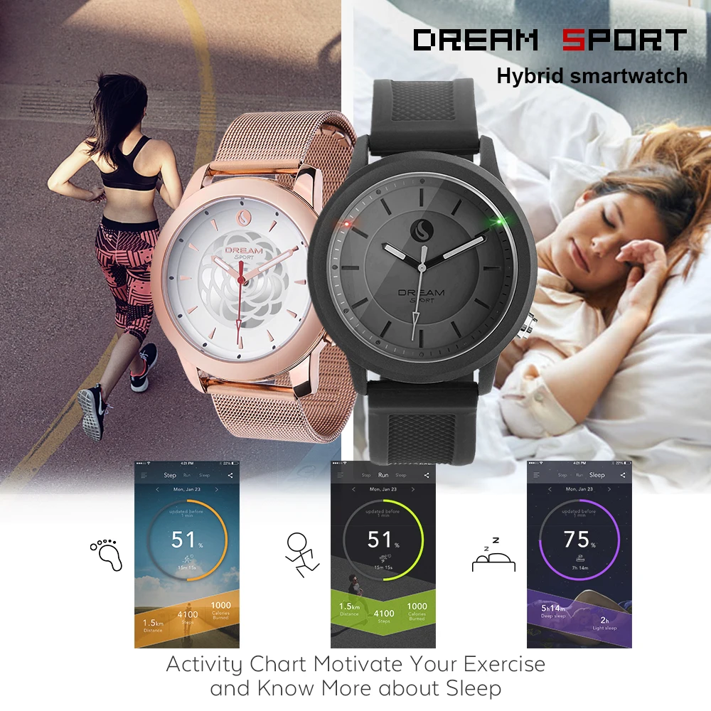 Dream Sport Analog Sport Watch with Mesh Band and Soft Silicone Strap,Activity and Sleep Tracking Smart Watch Dropshipping
Dream Sport Analog Sport Watch with Mesh Band and Soft Silicone Strap,Activity and Sleep Tracking Smart Watch Dropshipping