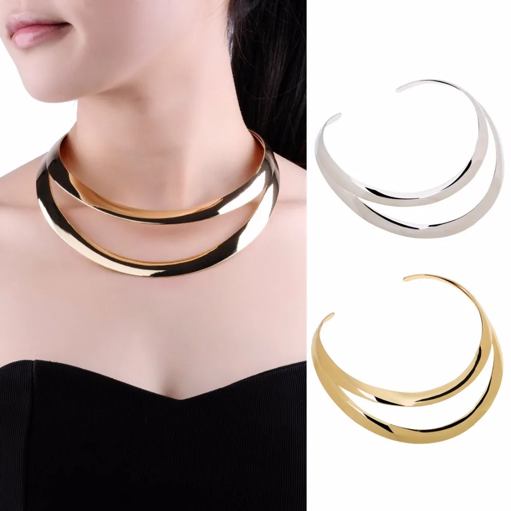 2017 Newest Double Bright Gold Silver Plated Torques Weld Chokers Alloy Necklace Bib Collars Jewelry
2017 Newest Double Bright Gold Silver Plated Torques Weld Chokers Alloy Necklace Bib Collars Jewelry