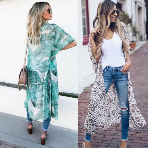 Women Chiffon Cardigan Long Cover Up Ladies Blouse Summer Holiday Beach Casual Half Sleeve Tops Woman Cover-up Beachwear
Women Chiffon Cardigan Long Cover Up Ladies Blouse Summer Holiday Beach Casual Half Sleeve Tops Woman Cover-up Beachwear