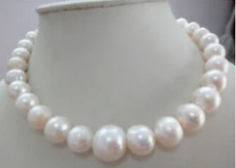 

HUGE 18"12-13MM NATURAL AUSTRALIAN SOUTH SEA GENUINE WHITE NUCLEAR PEARL NECKLACE