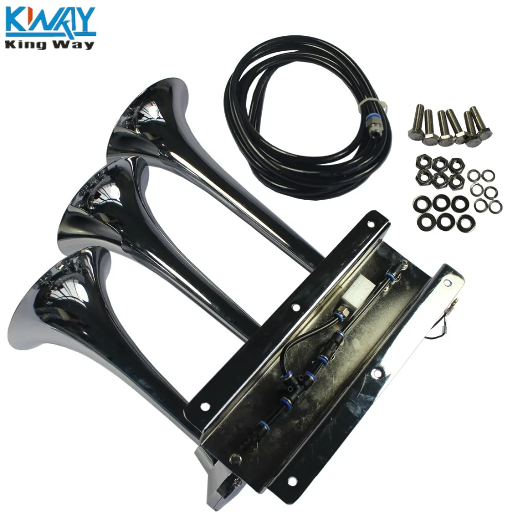 FREE SHIPPING- CHROME LOUD 152DB 3 TRIPLE TRUMPET TRAIN AIR HORN METAL TRUCK/BOAT 12V or 24V
FREE SHIPPING- CHROME LOUD 152DB 3 TRIPLE TRUMPET TRAIN AIR HORN METAL TRUCK/BOAT 12V or 24V