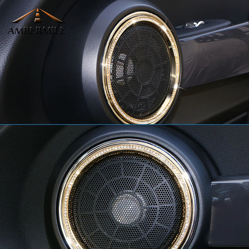 AMBERMILE 3D Crystal Car Door Audio Speaker Decorative Circle Interior Decoration for Mini Cooper JCW F55 F56 Cabrio Accessories
AMBERMILE 3D Crystal Car Door Audio Speaker Decorative Circle Interior Decoration for Mini Cooper JCW F55 F56 Cabrio Accessories