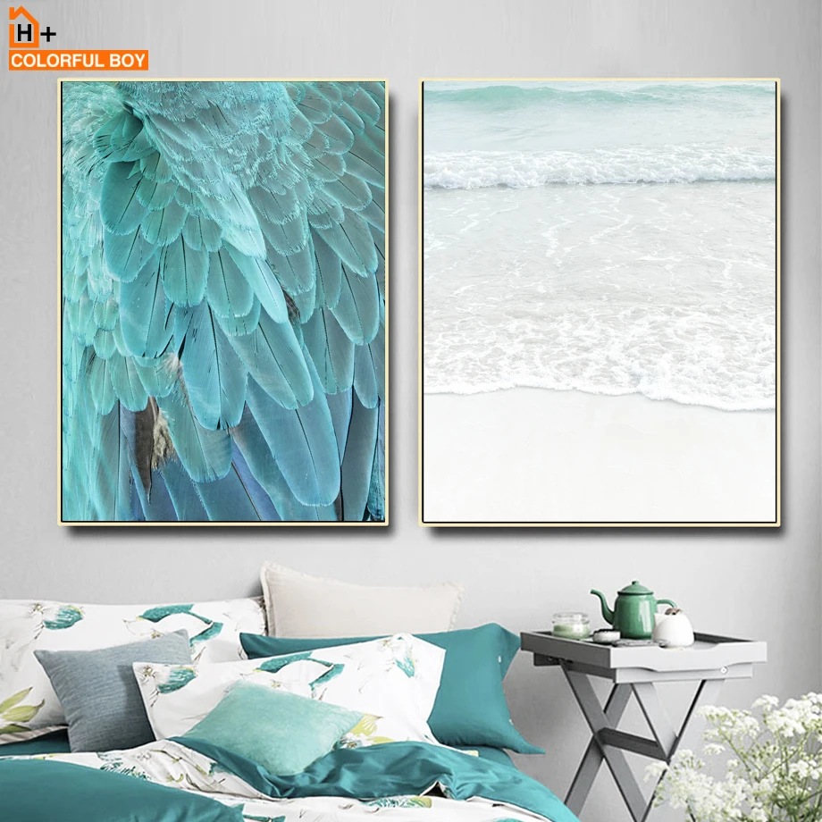 COLORFULBOY Feather Sea Landscape Nordic Posters And Prints Wall Art Canvas Painting Pop Art Wall Pictures For Living Room Decor
COLORFULBOY Feather Sea Landscape Nordic Posters And Prints Wall Art Canvas Painting Pop Art Wall Pictures For Living Room Decor