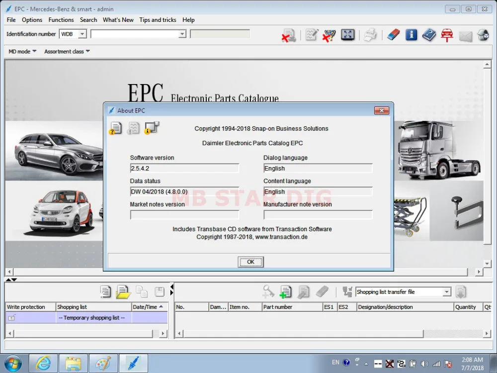 2018.7 XENTRY SOFTWARE FOR C4 DISPLAY 7