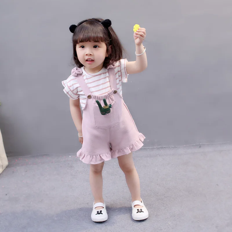 Baby Girls Clothes Children Clothes Sets Kids Suit 2018 Summer Kids Cotton Striped Tops+Braces 2Pcs Fashion Girls Clothing Sets
Baby Girls Clothes Children Clothes Sets Kids Suit 2018 Summer Kids Cotton Striped Tops+Braces 2Pcs Fashion Girls Clothing Sets