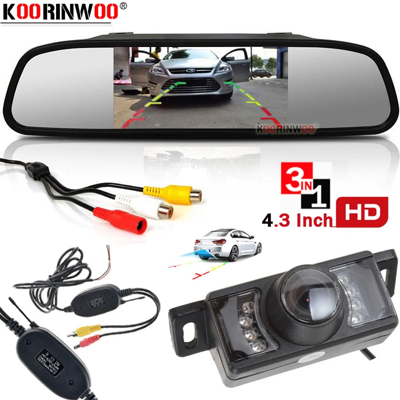 Koorinwoo Parking Monitor for rear view camera 4.3'' TFT Car Mirror Monitor 2 Video Input For Rear view Camera Wireless Assist
Koorinwoo Parking Monitor for rear view camera 4.3'' TFT Car Mirror Monitor 2 Video Input For Rear view Camera Wireless Assist