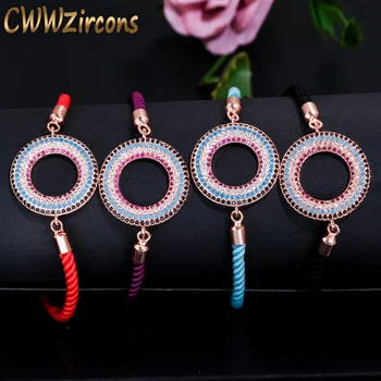 CWWZircons Adjustable Size Rose Gold Color Hollow Round Micro Paved Cubic Zirconia Charm Red Rope Bracelets for Women CB040
CWWZircons Adjustable Size Rose Gold Color Hollow Round Micro Paved Cubic Zirconia Charm Red Rope Bracelets for Women CB040