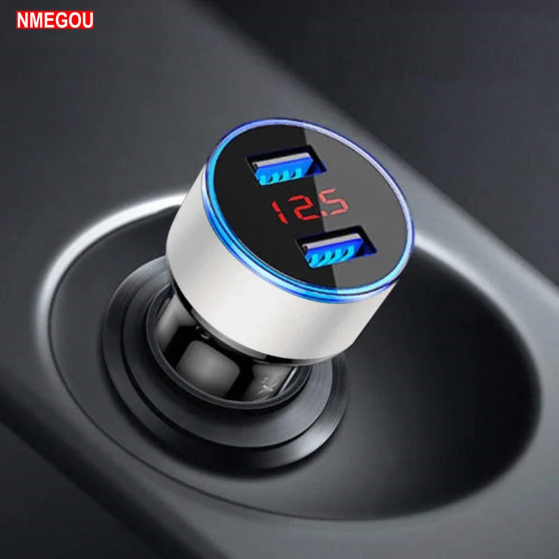 2-port Usb Car Charger Cigarette Lighter Adapter Display Carcharger for IPhone Ipad Samsung Xiaomi Huawei Fast Auto Laadstation
2-port Usb Car Charger Cigarette Lighter Adapter Display Carcharger for IPhone Ipad Samsung Xiaomi Huawei Fast Auto Laadstation