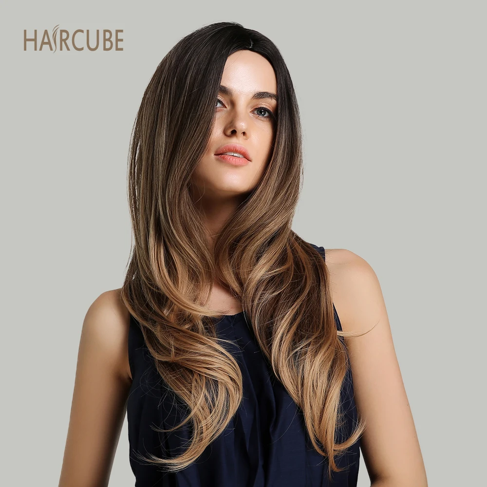Haircube 26" Long Natural Wave Synthetic Women's Wig Middle Parting with Simulation Scalp Ombre Colors 3 Tones
Haircube 26" Long Natural Wave Synthetic Women's Wig Middle Parting with Simulation Scalp Ombre Colors 3 Tones