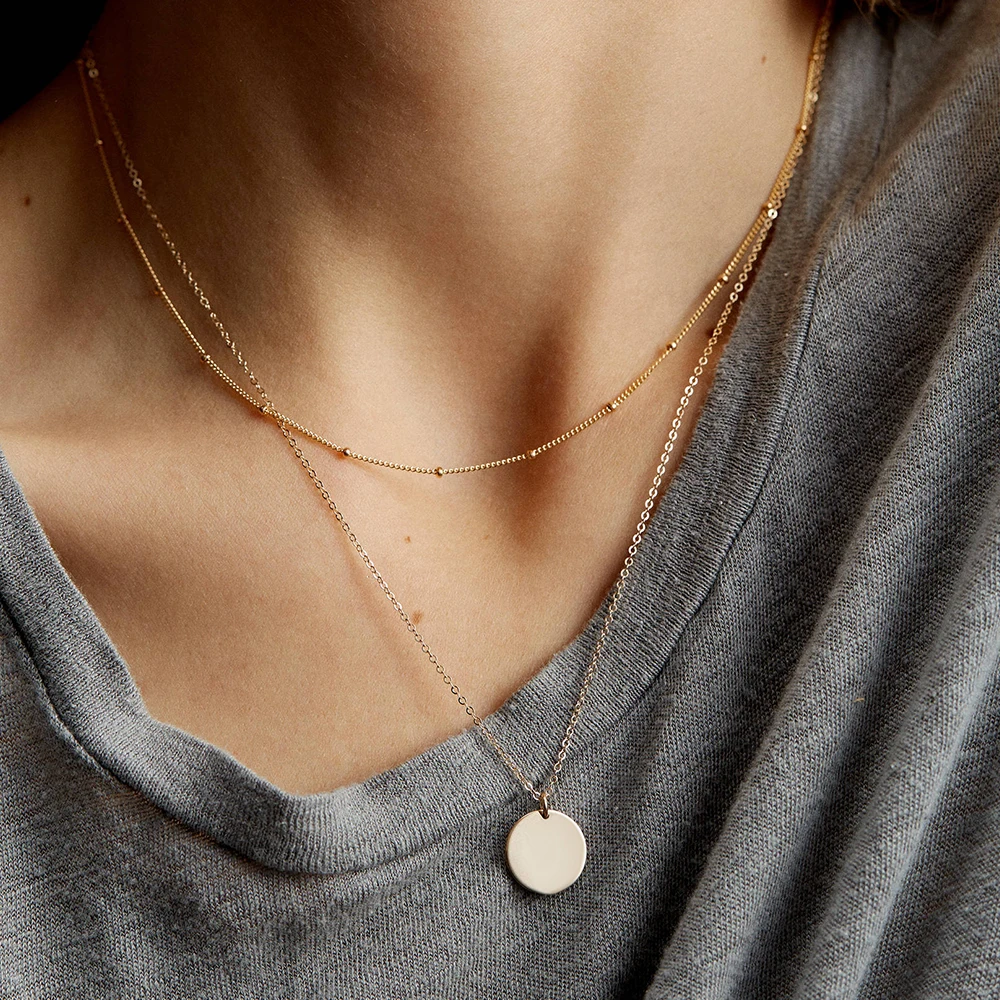 CC Stainless Steel Long Round Necklace For Women Gold Color Fashion Jewelry Chain Double Layered Choker Necklace
CC Stainless Steel Long Round Necklace For Women Gold Color Fashion Jewelry Chain Double Layered Choker Necklace