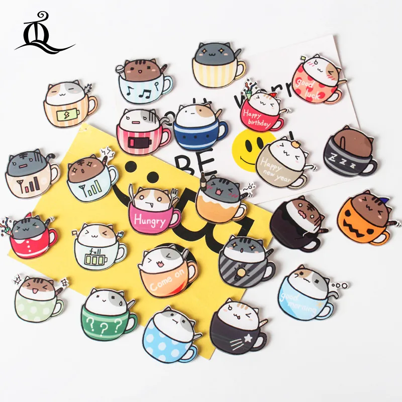 1PCS Lovely The cat cups Cartoon Icons on The Pin Kawaii Icon Badge Bacges on Backpack Badges for Clothing Acrylic Badges Z67
1PCS Lovely The cat cups Cartoon Icons on The Pin Kawaii Icon Badge Bacges on Backpack Badges for Clothing Acrylic Badges Z67