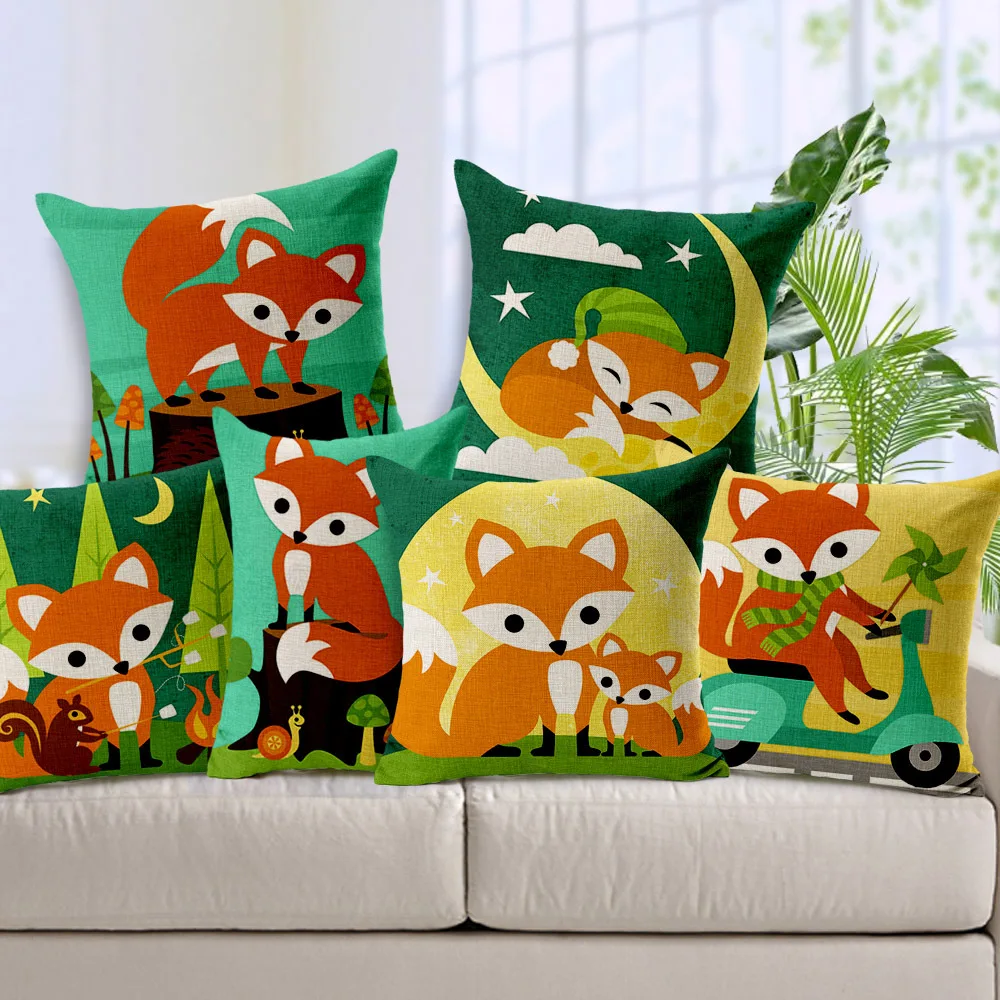 Customs Descorative throw pillows cute cartoon animals foxs cushion cover for sofa home decor almofadas pillowcase in stock
Customs Descorative throw pillows cute cartoon animals foxs cushion cover for sofa home decor almofadas pillowcase in stock