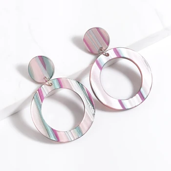 Trendy Striped Print Brincos Earrings Boho Colourful Geometry Round Earrings For Women Dangle Earring Pendientes Mujer Moda 2020
Trendy Striped Print Brincos Earrings Boho Colourful Geometry Round Earrings For Women Dangle Earring Pendientes Mujer Moda 2020