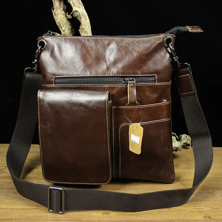 Fashion Leather Mens Leather Bag oil wax bag business head layer cowhide magnetic buckle Shoulder Messenger retro fold
Fashion Leather Mens Leather Bag oil wax bag business head layer cowhide magnetic buckle Shoulder Messenger retro fold
