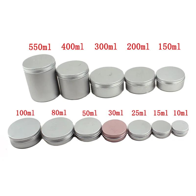 15ml/50ml/100ml/150ml Empty Aluminum Jars Refillable Cosmetic Bottle Ointment Cream Sample Packaging Containers Screw Cap
15ml/50ml/100ml/150ml Empty Aluminum Jars Refillable Cosmetic Bottle Ointment Cream Sample Packaging Containers Screw Cap