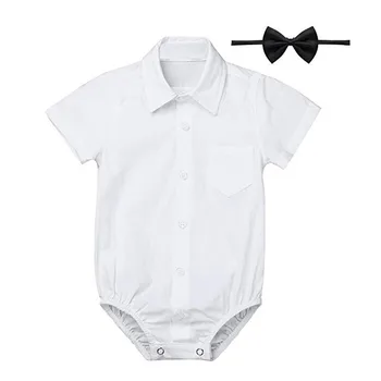 Summer New Fashion Newborn Baby Boys' Formal Shirts Gentleman Romper Bodysuit Wedding Party Outfits Wholesale Free Ship Z5
Summer New Fashion Newborn Baby Boys' Formal Shirts Gentleman Romper Bodysuit Wedding Party Outfits Wholesale Free Ship Z5