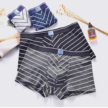 Striped Men high quality Cotton Boxer Shorts flexible waist belt Underwear Men Underpants Comfortable Breathable Male Panties 
Striped Men high quality Cotton Boxer Shorts flexible waist belt Underwear Men Underpants Comfortable Breathable Male Panties
