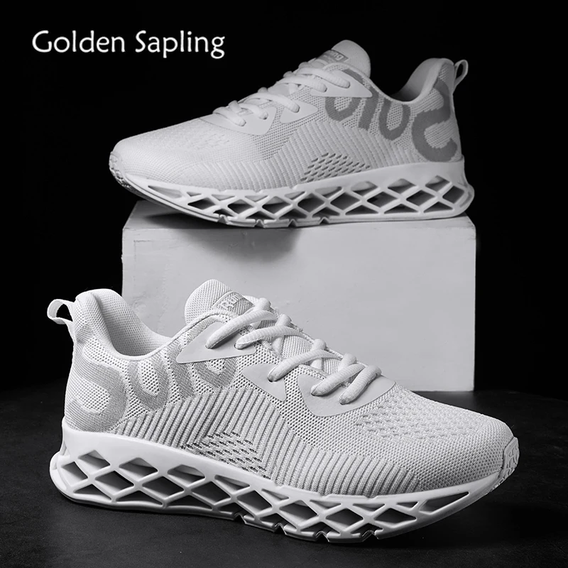 Golden Sapling Cushioning Men's Sneakers Breathable Summer Tennis Shoes White Air Mesh Knit Trainer GYM Outdoor Men Sport Shoes
Golden Sapling Cushioning Men's Sneakers Breathable Summer Tennis Shoes White Air Mesh Knit Trainer GYM Outdoor Men Sport Shoes