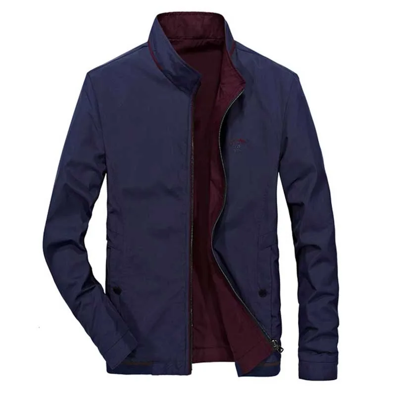 Spring Autumn Fashon Jacket Double Side Wear Coat Men Casual Jacet Stand Collar Coat Male Clothing Plus Size 4XL
Spring Autumn Fashon Jacket Double Side Wear Coat Men Casual Jacet Stand Collar Coat Male Clothing Plus Size 4XL