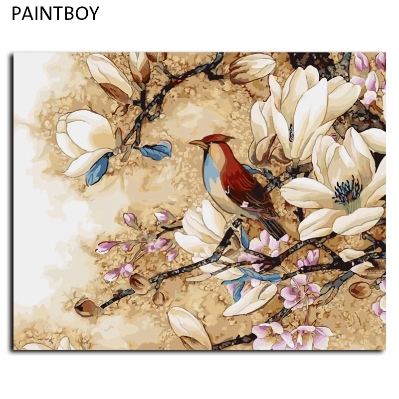 PAINTBOY DIY Oil Painting By Numbers Framed Pictures Painting&Calligraphy Flower And Bird Home Decoration For Living Room G447 
PAINTBOY DIY Oil Painting By Numbers Framed Pictures Painting&Calligraphy Flower And Bird Home Decoration For Living Room G447