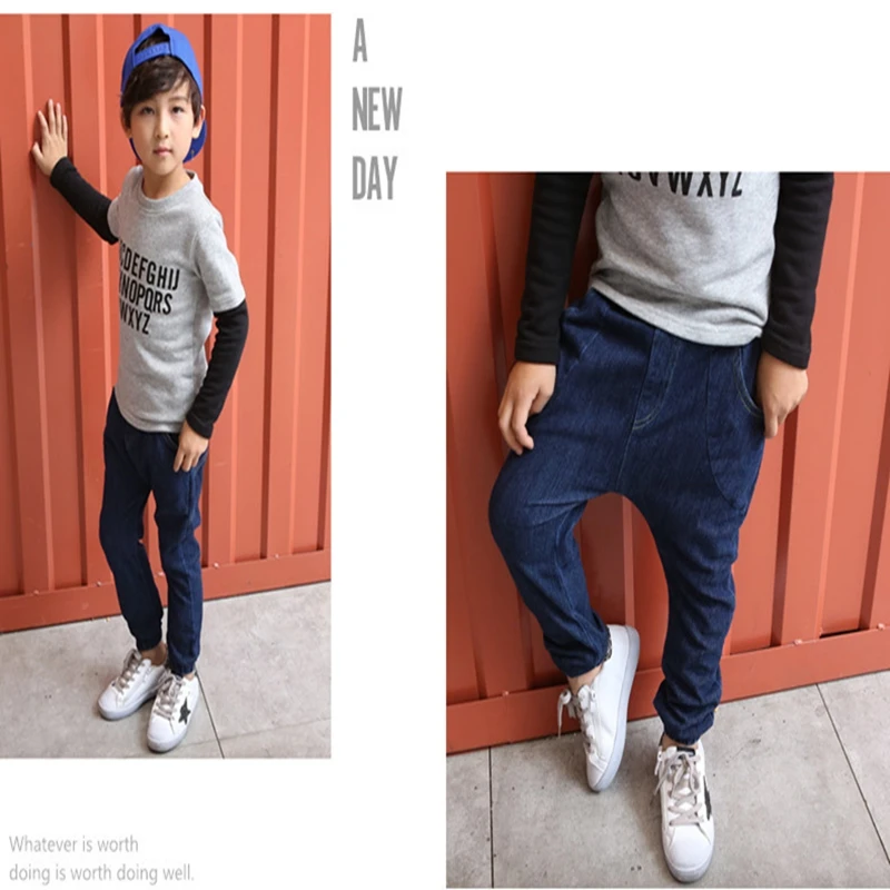 Baby Boys and childrens Harlan jeans Pants clothes In the Winter South Korean style Stylish Add wool jeans kids Clothing LRZLYX-A6 (4)