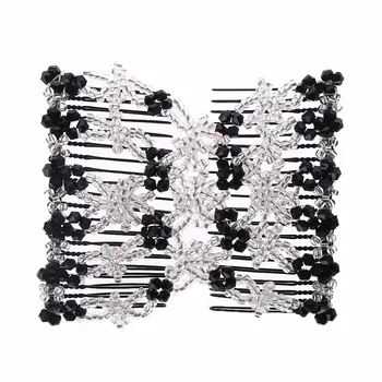 New Hot Fashion Double Hair Comb Magic Beads Elasticity Clip Stretchy Hair Combs Clips
New Hot Fashion Double Hair Comb Magic Beads Elasticity Clip Stretchy Hair Combs Clips