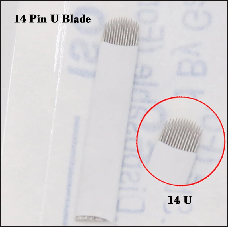 50PCS microblading needles 14 pins U Shape balde Permanent Makeup Eyebrow Embroidery Blade For 3D Microblading Manual Tattoo Pen
50PCS microblading needles 14 pins U Shape balde Permanent Makeup Eyebrow Embroidery Blade For 3D Microblading Manual Tattoo Pen