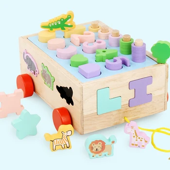 Baby Toy Early Education Digital Animal Shape Pairing Log Board Hauling Cart Children Wooden Educational Toys
Baby Toy Early Education Digital Animal Shape Pairing Log Board Hauling Cart Children Wooden Educational Toys