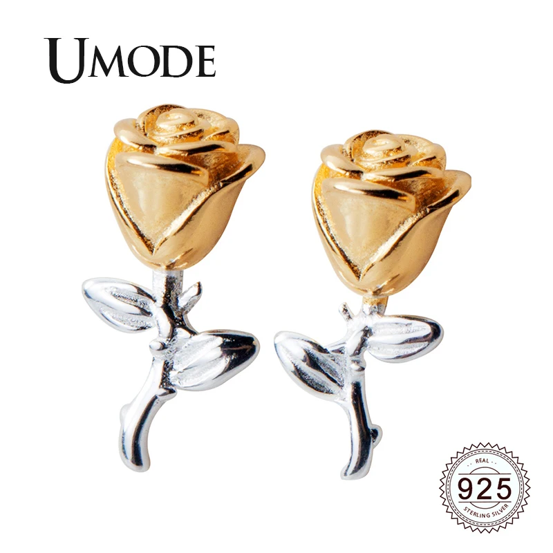 UMODE 2019 New Fashion 925 Sterling Silver Rose Flower Stud Earring for Women New Cute White Gold Jewelry Oorbellen Gift ALE0571
UMODE 2019 New Fashion 925 Sterling Silver Rose Flower Stud Earring for Women New Cute White Gold Jewelry Oorbellen Gift ALE0571
