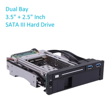 Dual Bay USB 3.0 Port SATA III Hard Drive HDD & SSD Tray Caddy Internal Mobile Rack Enclosure Docking Station 3.5" + 2.5" Inch
Dual Bay USB 3.0 Port SATA III Hard Drive HDD & SSD Tray Caddy Internal Mobile Rack Enclosure Docking Station 3.5" + 2.5" Inch