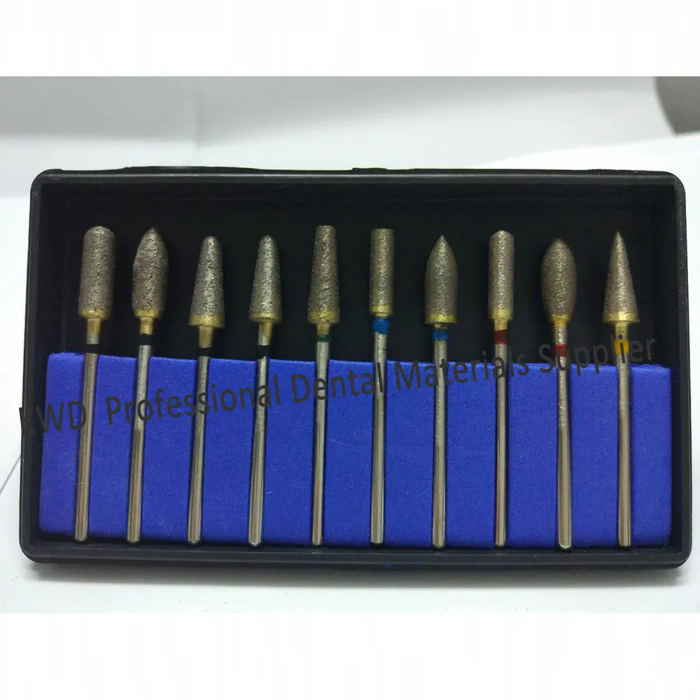 10Kit Dental Lab Tool 2.35mm Shank Fully Sintered Diamond HP Equipment Milling Trimming Drills for Grind Remove Polish Finish
10Kit Dental Lab Tool 2.35mm Shank Fully Sintered Diamond HP Equipment Milling Trimming Drills for Grind Remove Polish Finish
