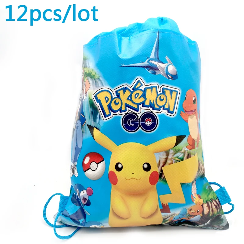 12pcs/lot Pikachu Theme Decorate Birthday Party Blue Drawstring Gifts Bags Baby Shower Mochila Boys Favors Pokemon Go Backpack
12pcs/lot Pikachu Theme Decorate Birthday Party Blue Drawstring Gifts Bags Baby Shower Mochila Boys Favors Pokemon Go Backpack