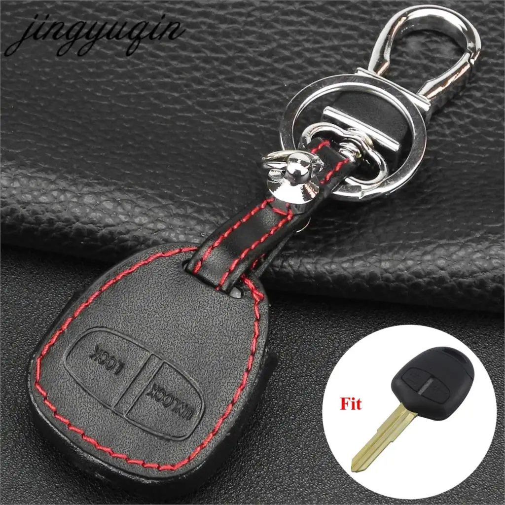 jingyuqin Leather Car Key Chain for Mitsubishi Colt Lancer Outlander Grandis Pajero Sport Remote Car Key Cover Case 2 Button 
jingyuqin Leather Car Key Chain for Mitsubishi Colt Lancer Outlander Grandis Pajero Sport Remote Car Key Cover Case 2 Button