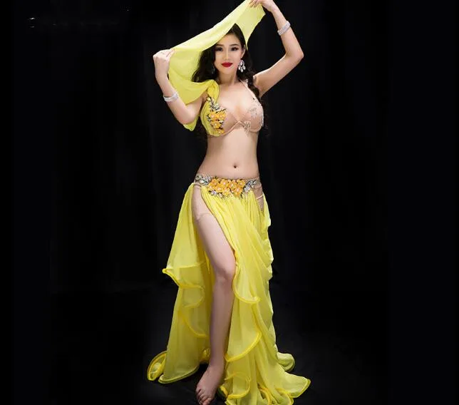 Handmade Beaded Sexy Bellydancer Bra Top & Skirt Costume Set Women Luxury Competition Outfit Yellow
Handmade Beaded Sexy Bellydancer Bra Top & Skirt Costume Set Women Luxury Competition Outfit Yellow
