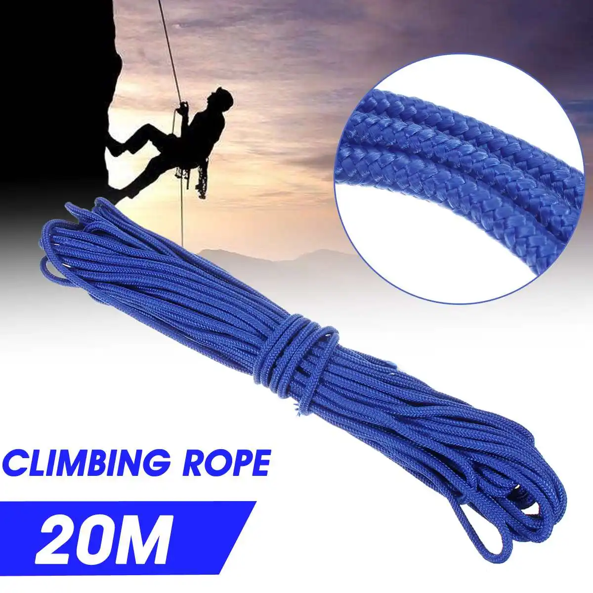 SGODDE 10m/20m 6mm Lifeline Rock Tree Wall Climbing Rope Outdoor Equipment Color Escape Survival Safety Rope High Strength Nylon
SGODDE 10m/20m 6mm Lifeline Rock Tree Wall Climbing Rope Outdoor Equipment Color Escape Survival Safety Rope High Strength Nylon
