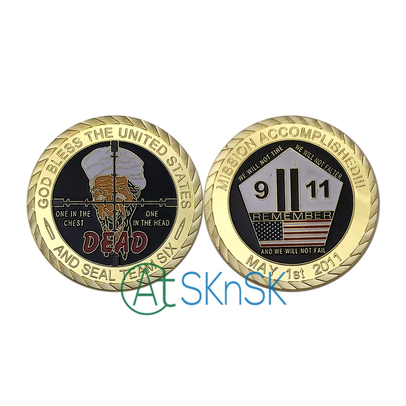 Wholesale 50/100pcs/lot 9/11 God Bless the United States and Seal Team Six Coins Collectible Challenge Coin 
Wholesale 50/100pcs/lot 9/11 God Bless the United States and Seal Team Six Coins Collectible Challenge Coin