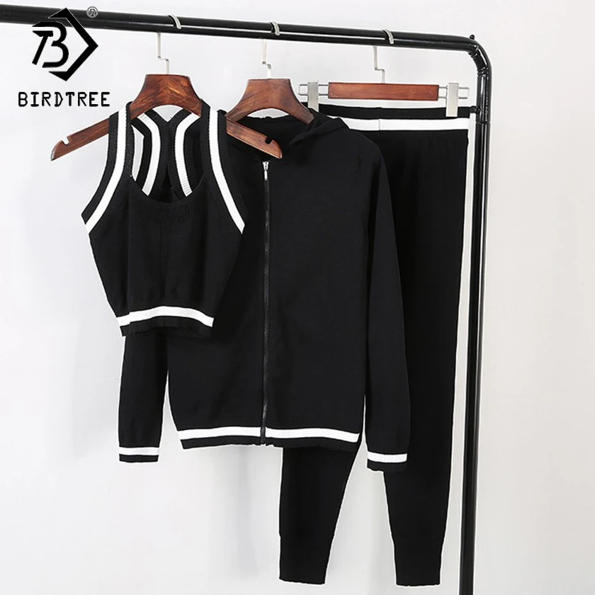 Women's 3 Piece Knitted Pants Set 2018 Spring Fall Casual Cardigan Hooded Jacket + Small Vest + Harem Pants Trousers Set S7D026A
Women's 3 Piece Knitted Pants Set 2018 Spring Fall Casual Cardigan Hooded Jacket + Small Vest + Harem Pants Trousers Set S7D026A