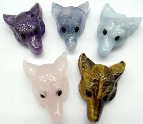 Nieuwe Natuursteen Wolf Hoofd manual Sculpture Crystal Quartz tiger eye Wolf Head Animal Jewelry making Pendant necklace 1PCS
Nieuwe Natuursteen Wolf Hoofd manual Sculpture Crystal Quartz tiger eye Wolf Head Animal Jewelry making Pendant necklace 1PCS